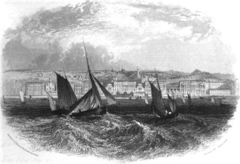 St Leonards from the Sea c1840